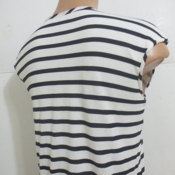 Theory Black and White Striped Dress - Picture 3 of 6